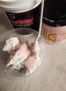 Mixing Dap and Dixie Belle Paint created a fluffy faux whipped cream